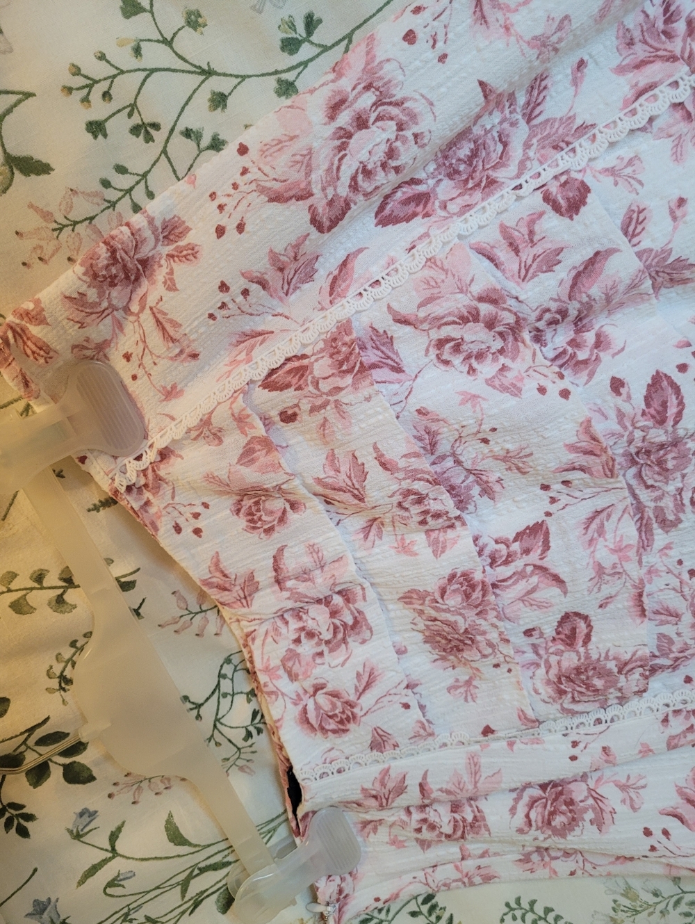 Floral Pink Women's Skirt - Picture 6 of 8